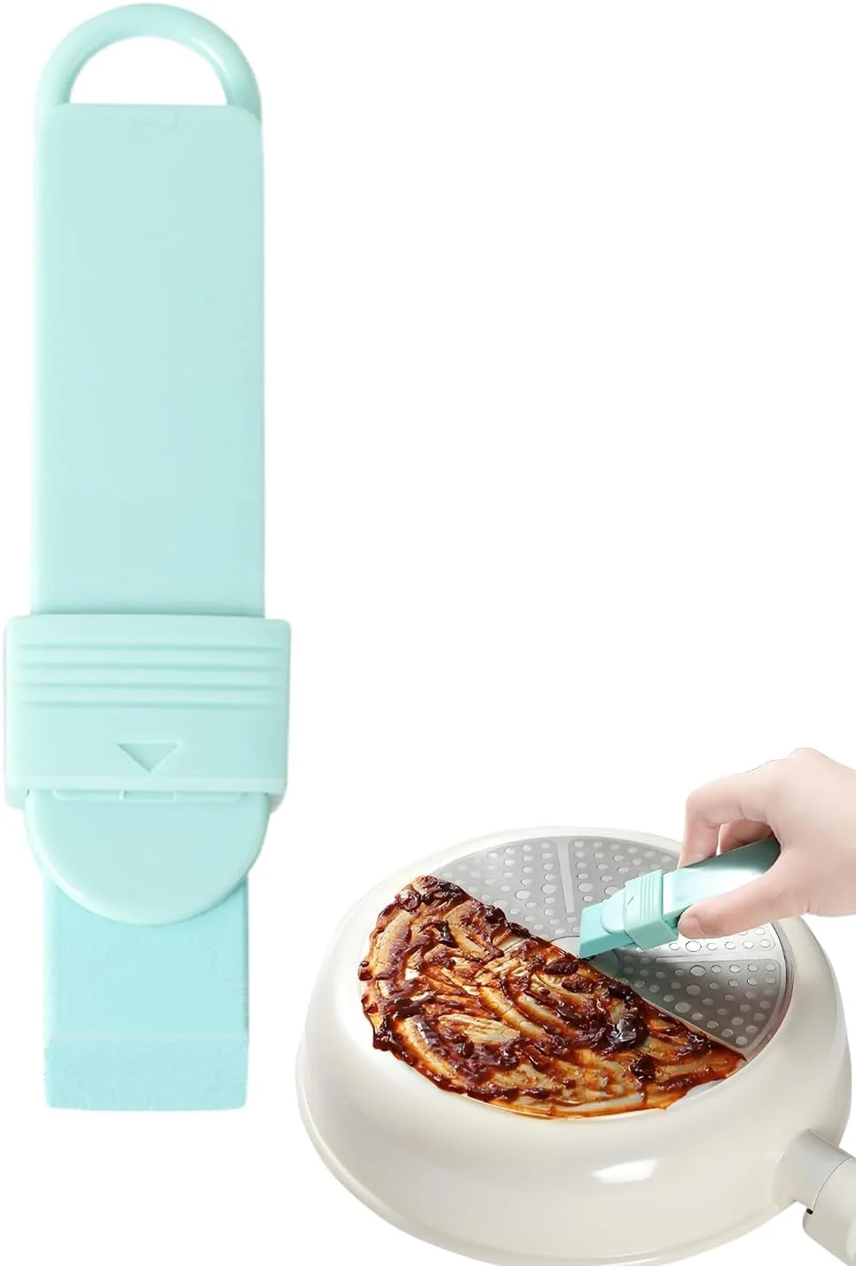 پاک کننده زنگ زدگی - پاک کننده رسوبات آهکی آشپزخانه - برس تمیز کننده رسوبات خشک و مرطوب برای ظروف، لوازم خانگی، شیشه آهکی آشپزخانه و حمام