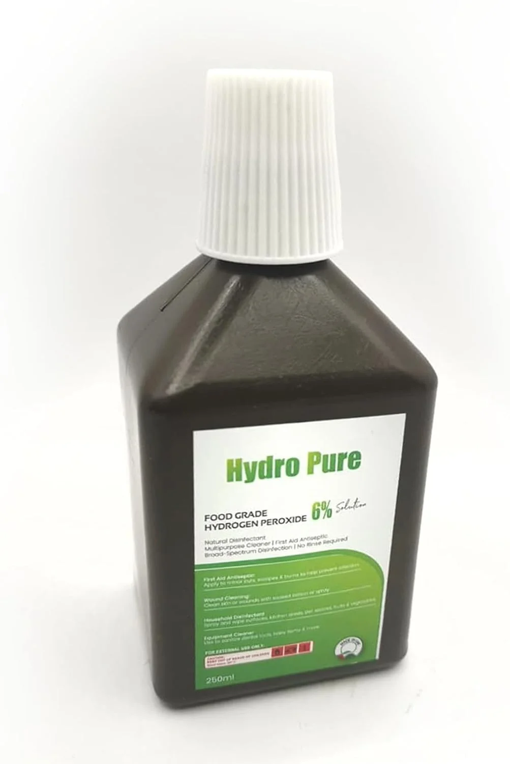 تجهیزات پزشکی کینگ ماریوت HYDROPURE | محلول پراکسید هیدروژن 6% گرید غذایی - 250 میلی لیتر - ضد عفونی کننده و پاک کننده چند منظوره با خلوص بالا