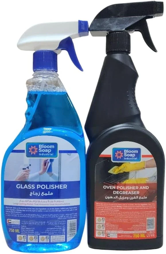 براق کننده اجاق گاز ShinePro - پاک کننده قوی چربی و لکه های سوخته برای اجاق گاز، گریل و اجاق گاز - فرمول تمیز کننده عمیق - پاک کننده شیشه CrystalView - درخشش بدون رگه برای پنجره ها، آینه ها و سطوح شیشه ای