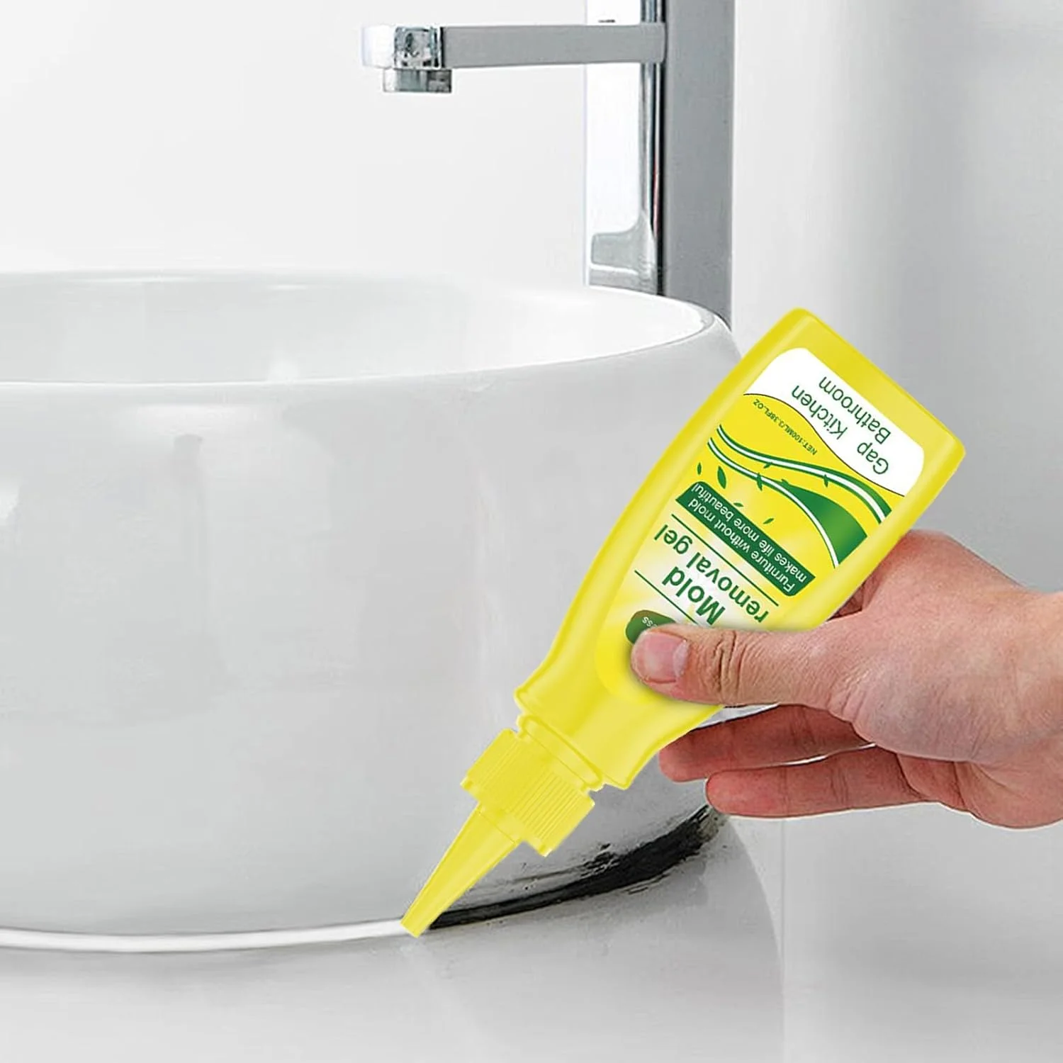 ژل از بین برنده کپک | رسوب زدای 100 میلی لیتری دوش - ژل تمیز کننده دوغاب | برای آشپزخانه، حمام، سینک، دوش، وان، واشر یخچال، نشیمنگاه توالت