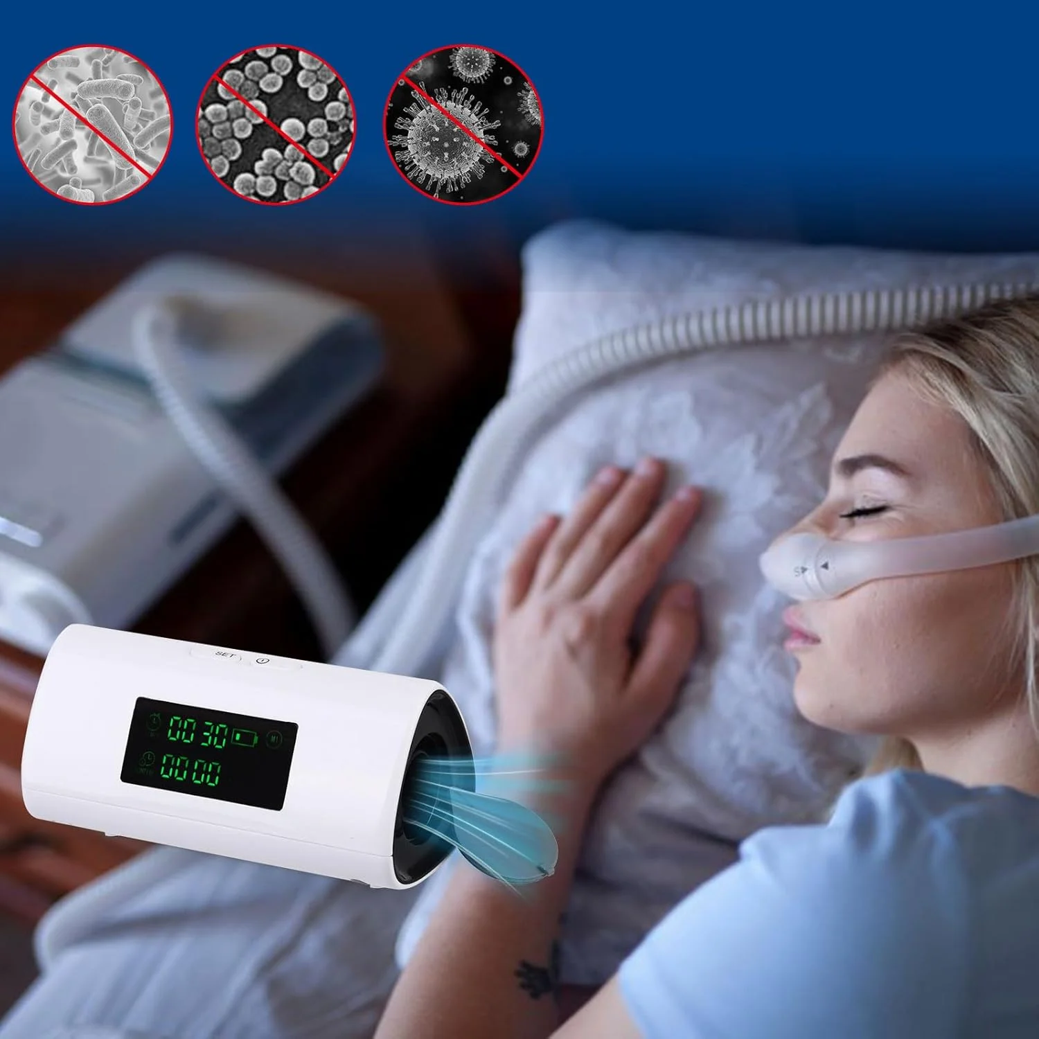 کیت تمیز کننده چند منظوره قابل حمل با تایمر، عملکرد بی صدا و کیف مسافرتی - مناسب برای تلفن، کلید و سایر لوازم ضروری روزمره خانگی، HMFC-01