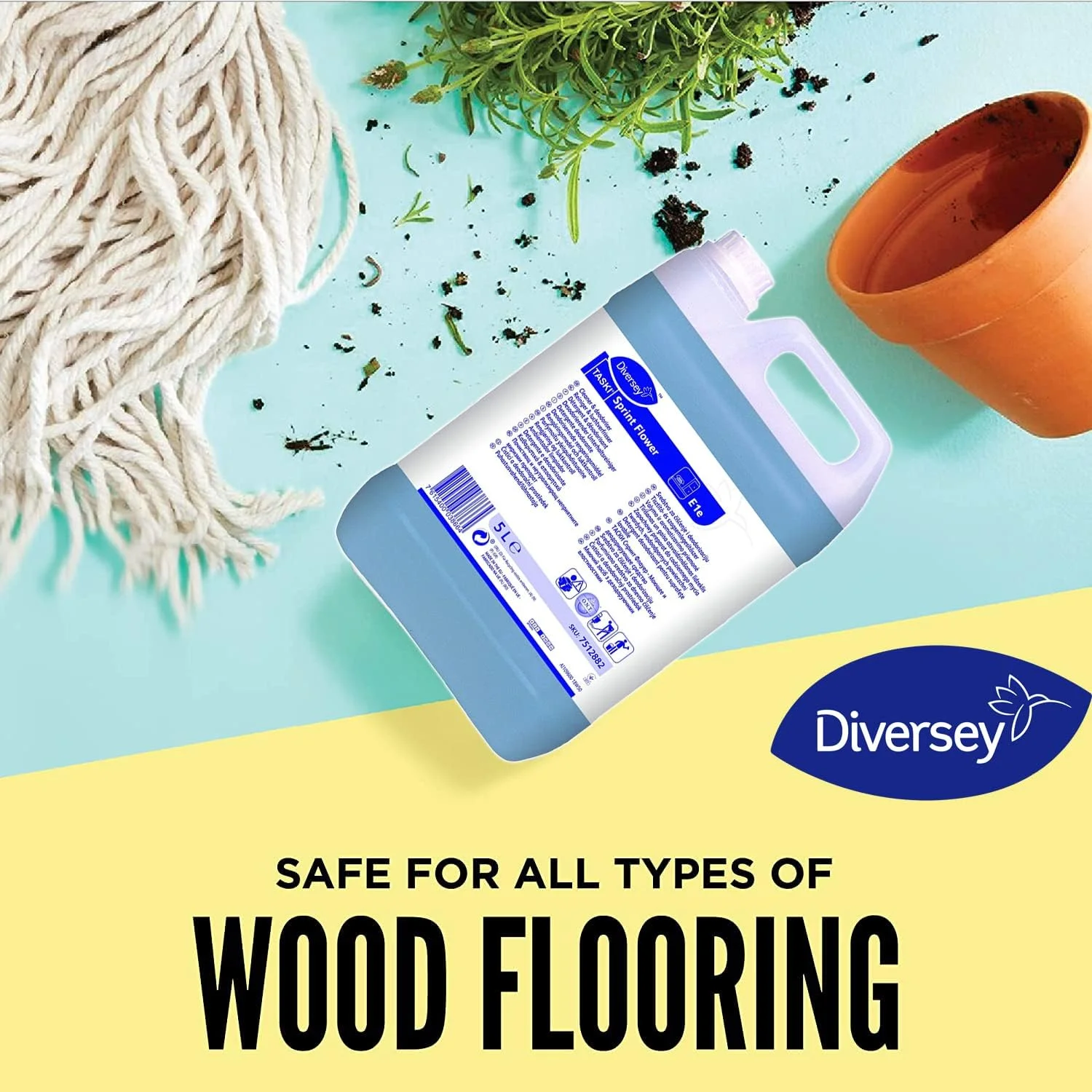 مایع تمیز کننده چند منظوره دایورسی Taski Sprint Flower - با رایحه گل برای تمیز کردن موثر و کارآمد سطوح سخت - ایده آل برای استفاده تجاری و مسکونی مایع تمیز کننده چند منظوره دایورسی Taski Sprint Flower - با رایحه گل برای تمیز کردن موثر و کارآمد سطوح سخت - ایده آل برای استفاده تجاری و مسکونی