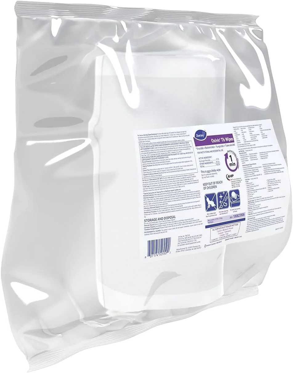 پدهای ضدعفونی کننده دایورسی Oxivir Tb (160 عدد در هر بسته، بسته 4 عددی)