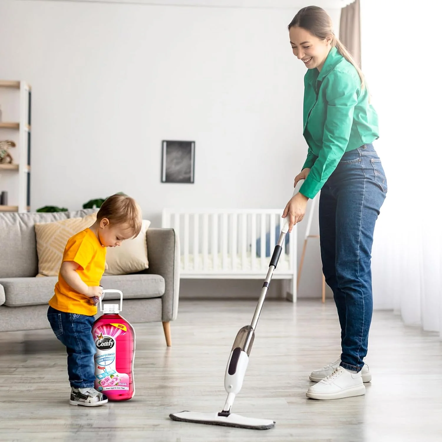 مایع تمیز کننده کف کامفی | رایحه گل رز | بسته 2.2 لیتری | قدرت پاک کنندگی بالا | از بین برنده 99.9% میکروب ها | رایحه با طراوت ماندگار | از بین برنده لکه های سرسخت مایع تمیز کننده کف کامفی | رایحه گل رز | بسته 2.2 لیتری | قدرت پاک کنندگی بالا | از بین برنده 99.9% میکروب ها | رایحه با طراوت ماندگار | از بین برنده لکه های سرسخت