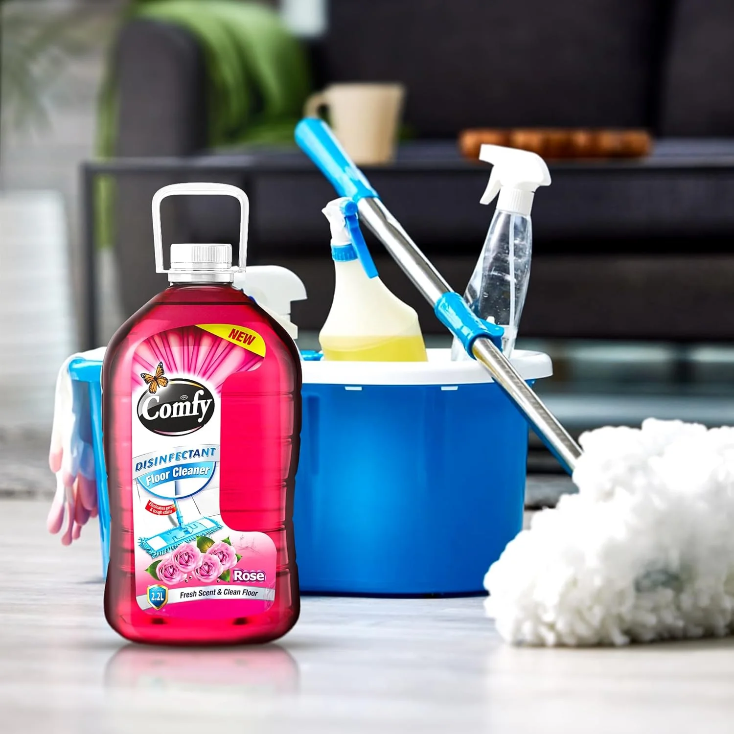 مایع تمیز کننده کف کامفی | رایحه گل رز | بسته 2.2 لیتری | قدرت پاک کنندگی بالا | از بین برنده 99.9% میکروب ها | رایحه با طراوت ماندگار | از بین برنده لکه های سرسخت مایع تمیز کننده کف کامفی | رایحه گل رز | بسته 2.2 لیتری | قدرت پاک کنندگی بالا | از بین برنده 99.9% میکروب ها | رایحه با طراوت ماندگار | از بین برنده لکه های سرسخت