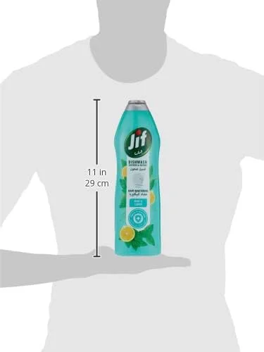 مایع ظرفشویی آنتی باکتریال JIF، 750 میلی لیتر + کرم تمیز کننده لیمو JIF، 750 میلی لیتر