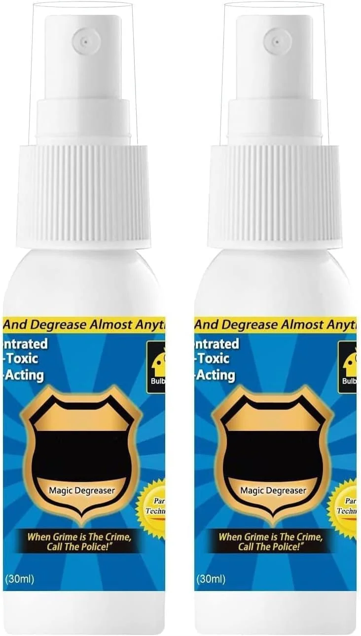 اسپری پاک کننده چربی زدای جادویی، 2 عدد، اسپری پاک کننده، اسپری های جدید پاک کننده آشپزخانه 2024، چربی زدا، پاک کننده آشپزخانه، چربی زدا، پاک کننده چند منظوره بدون نیاز به شستشو (30 میلی لیتر)
