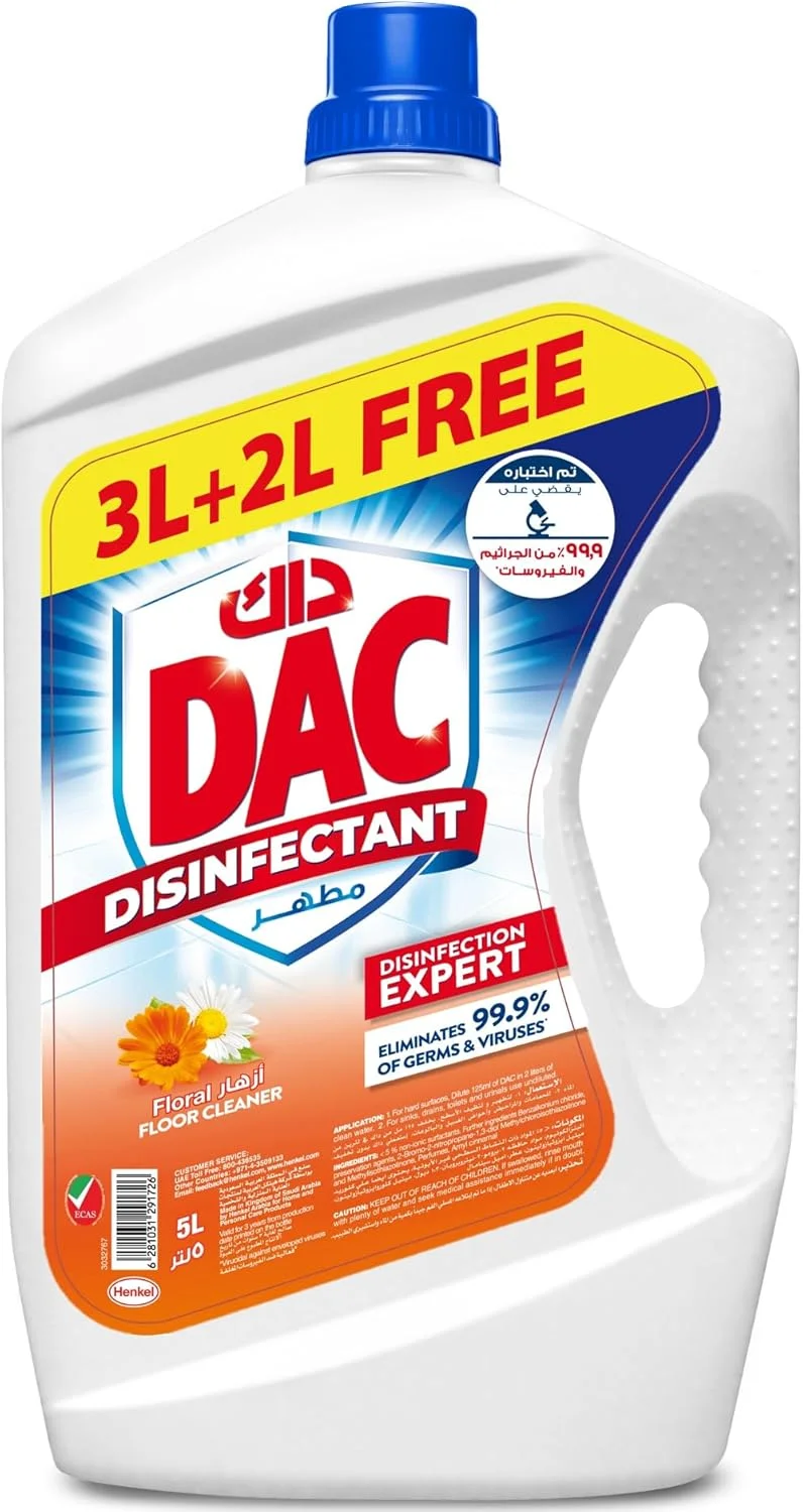مایع ضدعفونی کننده کف داک، رایحه گل، 5 لیتر [اختصاصی آمازون]