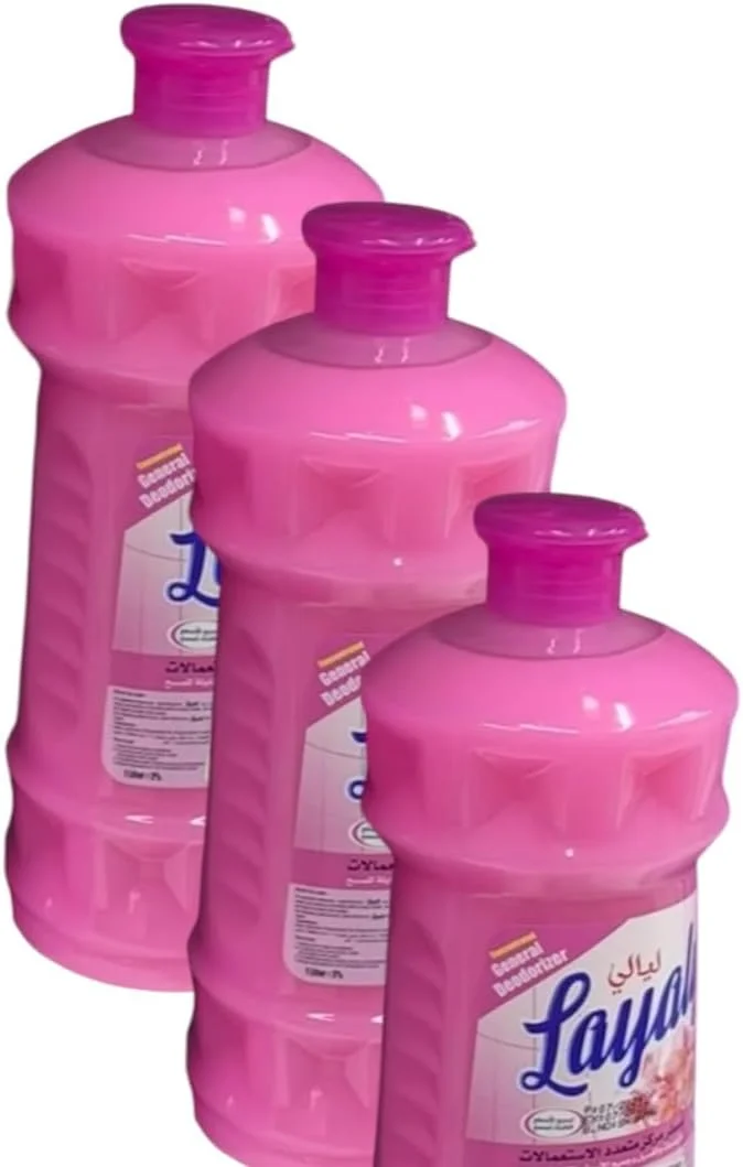 مایع خوشبو کننده چند منظوره و غلیظ خانگی لیالی، مناسب شستشو، کف، لباسشویی و سطوح سرویس بهداشتی، رایحه ارکیده، 1 لیتر (بسته 3 عددی)