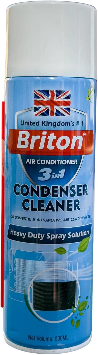 اسپری تمیز کننده کندانسور 3 در 1 - اسپری تمیز کننده چند منظوره برای واحدهای AC خانگی و خودرو | چربی زدایی، خوشبو کننده و ضد عفونی کننده | فرمول عملکرد سریع برای کویل ها و پره ها