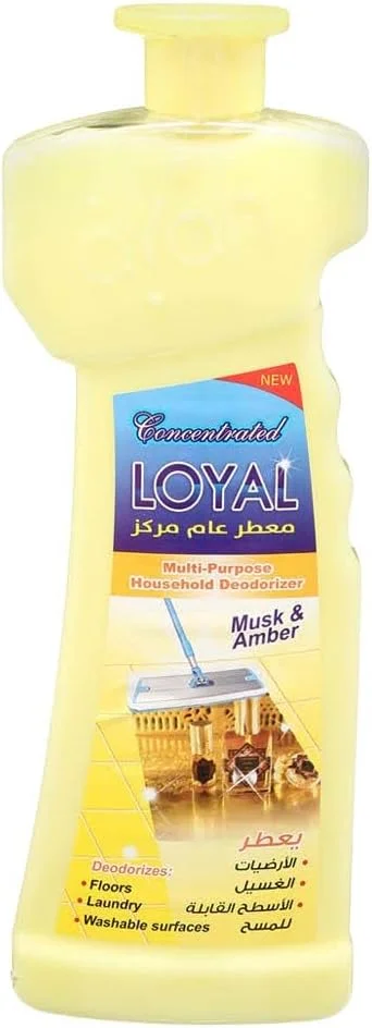 خوشبو کننده چند منظوره و غلیظ خانگی لویال، رایحه مشک و عنبر، برای کف، لباسشویی و سطوح قابل شستشو