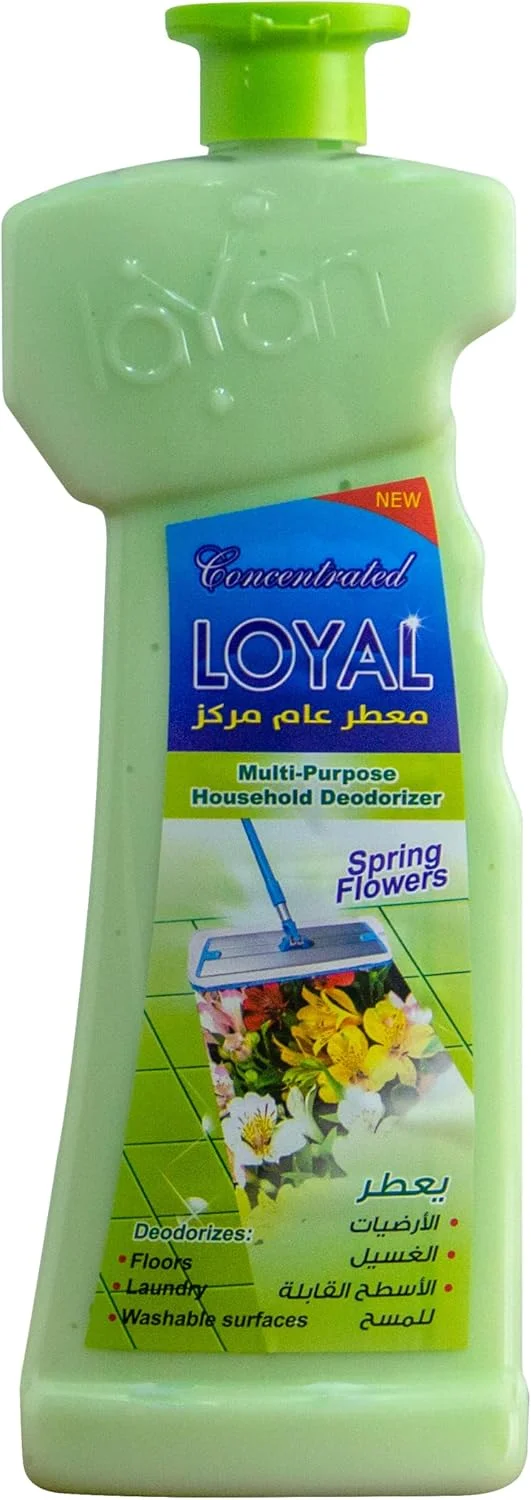 خوشبو کننده چند منظوره و غلیظ خانگی لویال، تمیز کننده کف با رایحه گل های بهاری، رنگ سبز - 700 میلی لیتر
