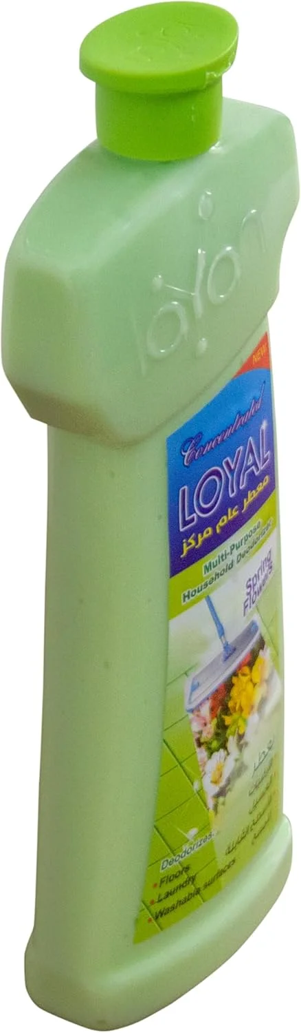 خوشبو کننده چند منظوره و غلیظ خانگی لویال، تمیز کننده کف با رایحه گل های بهاری، رنگ سبز - 700 میلی لیتر