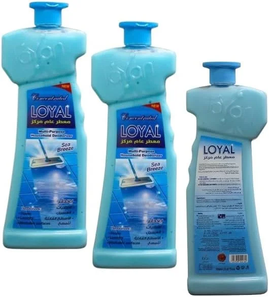 مجموعه 3 عددی خوشبو کننده چند منظوره و غلیظ سطوح خانگی لویال با رایحه نسیم دریا، مناسب شستشو، کف، لباسشویی و سطوح سرویس بهداشتی، 700 میلی لیتر