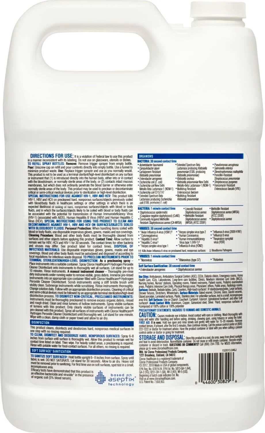 ضدعفونی کننده و پاک کننده پراکسید هیدروژن کلروکس هلث کر، پر کننده مجدد، 128 اونس (30829)