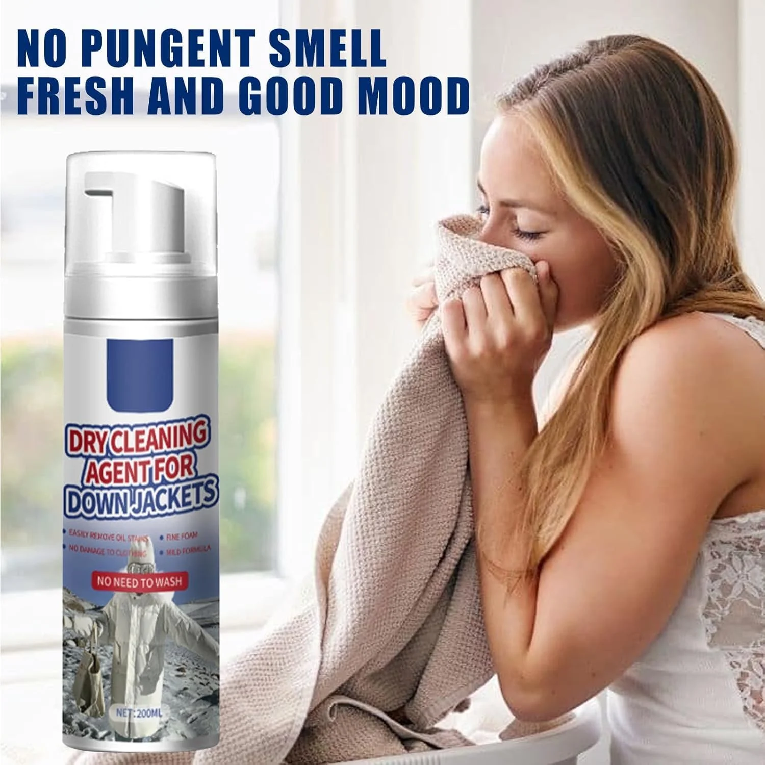 اسپری فوم خشکشویی، تمیز کننده خشک فرش، لکه بر خشک لباس، فوم تمیز کننده لباس بدون نیاز به آبکشی، تمیز کننده خشک پارچه، اسپری فوم لکه بر سریع پارچه (200 میلی لیتر)