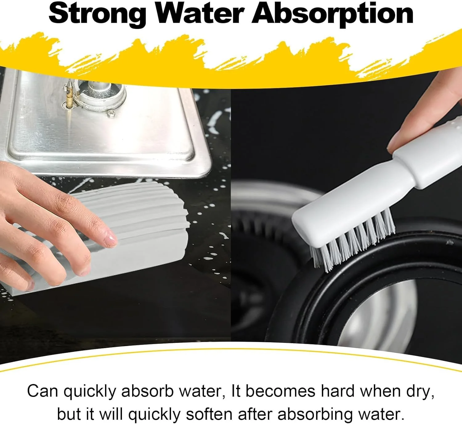 مجموعه اسفنج تمیز کننده و کاردک چند منظوره، اسفنج پاک کننده خاکستری برای گردگیری قرنیز، کاردک گریل باربیکیو در فضای باز، کاردک کوچک فلزی تابه، ابزار تمیز کننده خانگی بدون خش