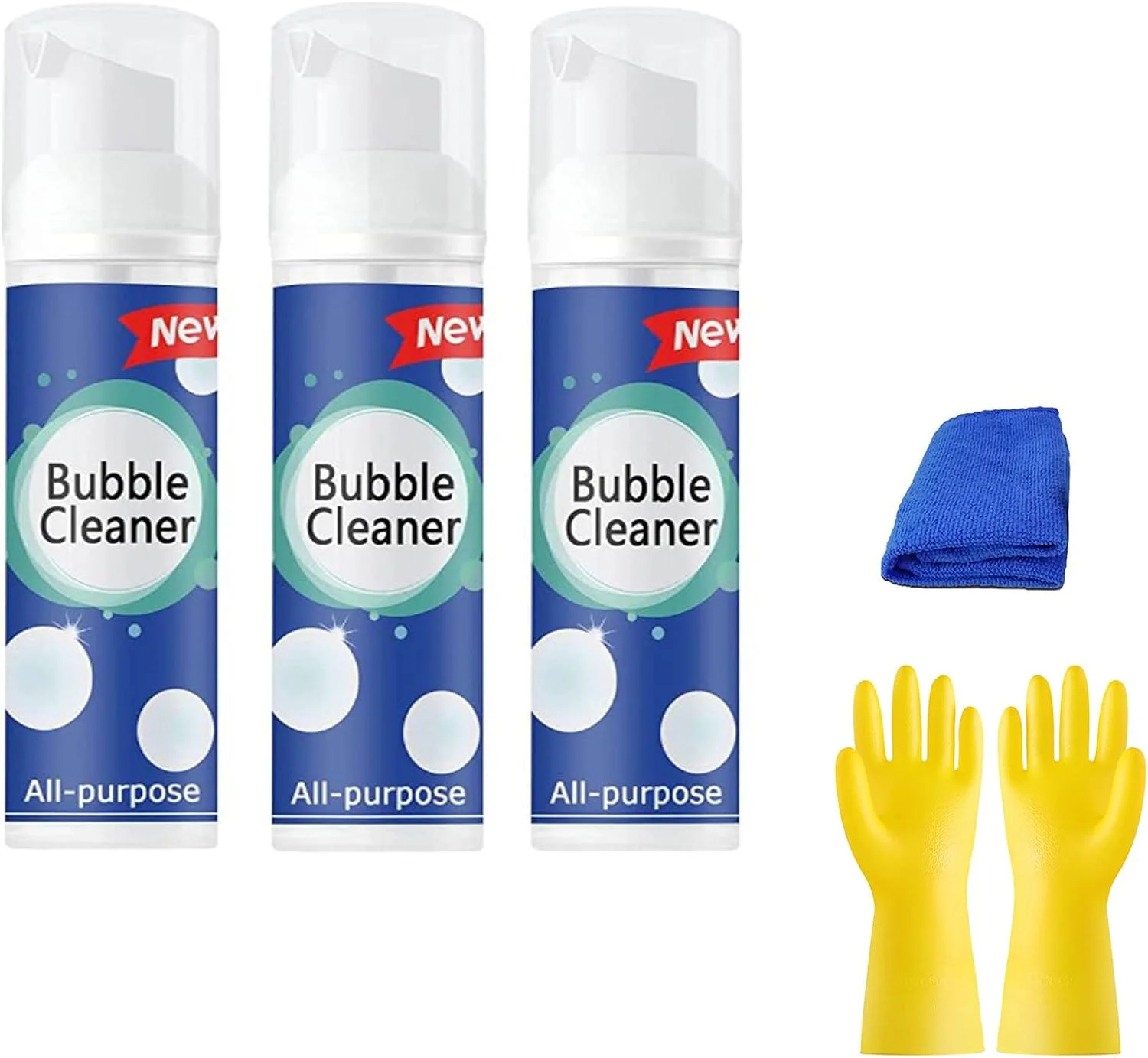 پودر پاک کننده، پودر پاک کننده محافظ آشپزخانه، اسپری حباب پاک کننده چربی و کثیفی های سرسخت، پاک کننده فوم دار لکه های روغن سنگین، پاک کننده همه منظوره لکه بر (100 میلی لیتر، 3 عدد)
