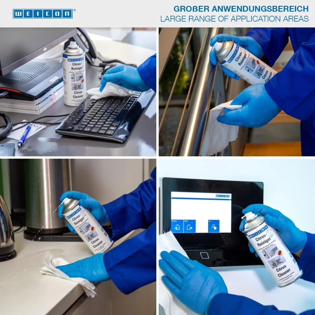 تمیز کننده مرکبات WEICON | 400 میلی لیتر | تمیز کننده جهانی | تمیز کننده و پشتیبانی از ضد عفونی سطوح