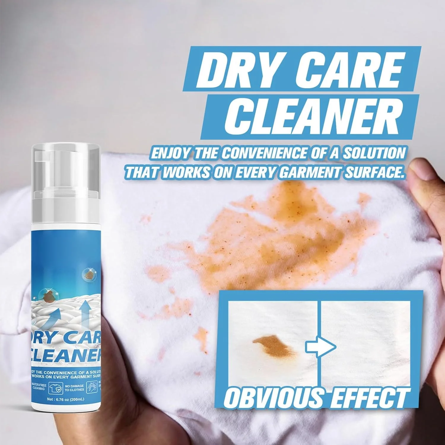 فوم تمیز کننده مبل پارچه ای، فوم خشک بدون نیاز به شستشو، لکه بر خشک چند منظوره برای لباس، مبل، کفش و فضای داخلی خودرو، 200 میلی لیتر