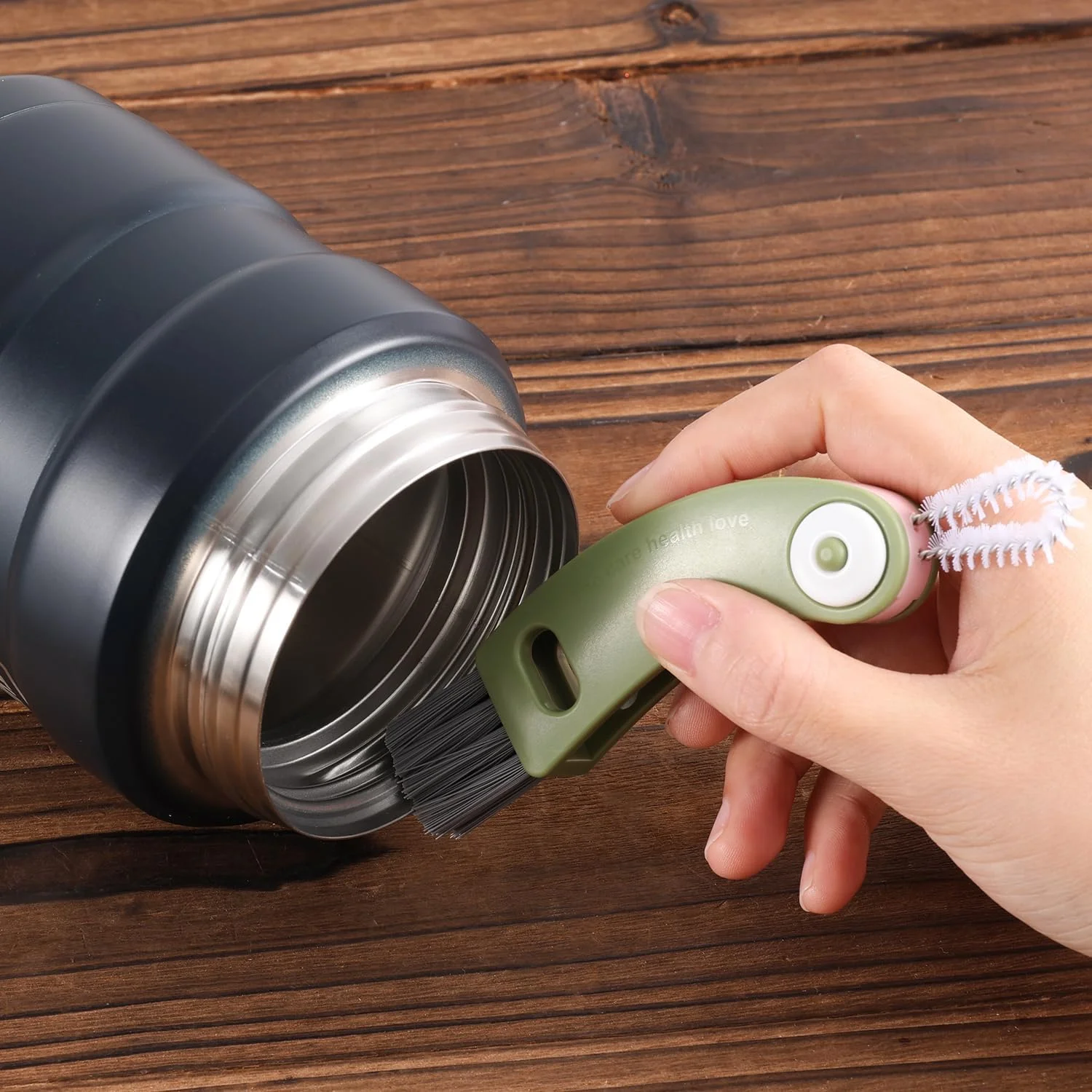 ست برس تمیز کننده بطری آب 7 عددی، برس فنجان سیلیکونی فوق العاده بلند با برس تمیز کننده درب فنجان چند منظوره و برس نی برای Owala FreeSip 24oz/32oz/40oz