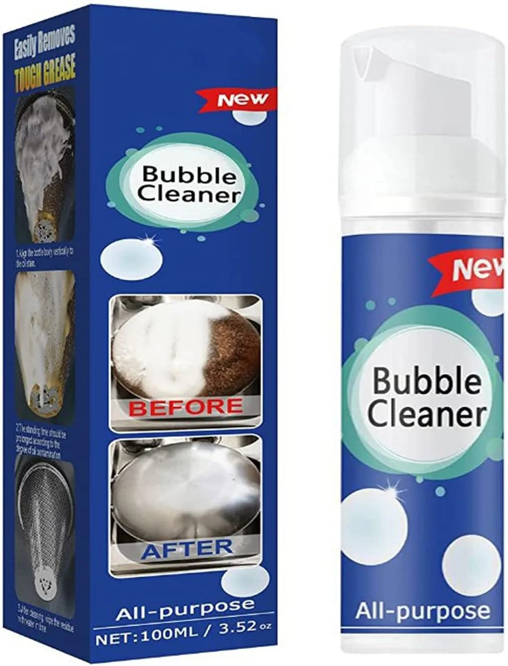 اسپری فوم پاک کننده Bexe، اسپری فوم پاک کننده حباب North Moon، پاک کننده فوم حباب، پاک کننده لکه روغن سنگین فوم، پاک کننده لکه روغن سنگین فوم حباب North Moon (1 عدد - 100 میلی لیتر)