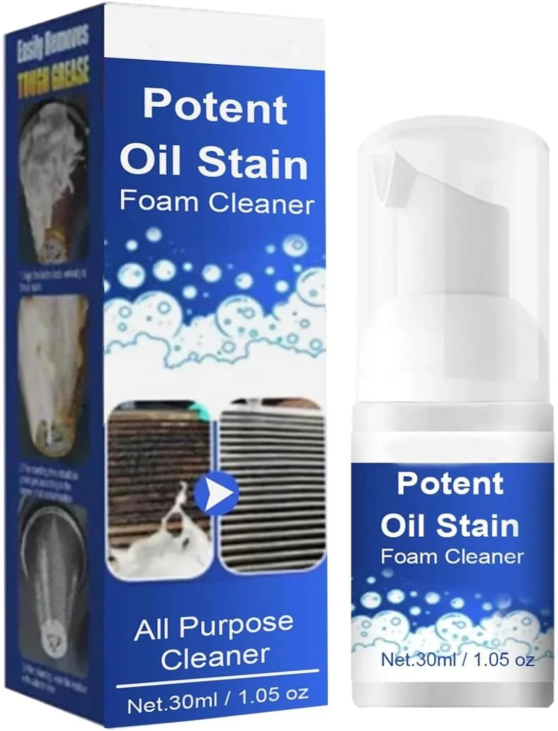 اسپری پاک کننده قوی چربی روغن، اسپری فوم پاک کننده عمیق آشپزخانه Azonee، از بین برنده چربی و کثیفی های سرسخت برای هود، اجاق گاز، کباب پز، قابلمه و سینک