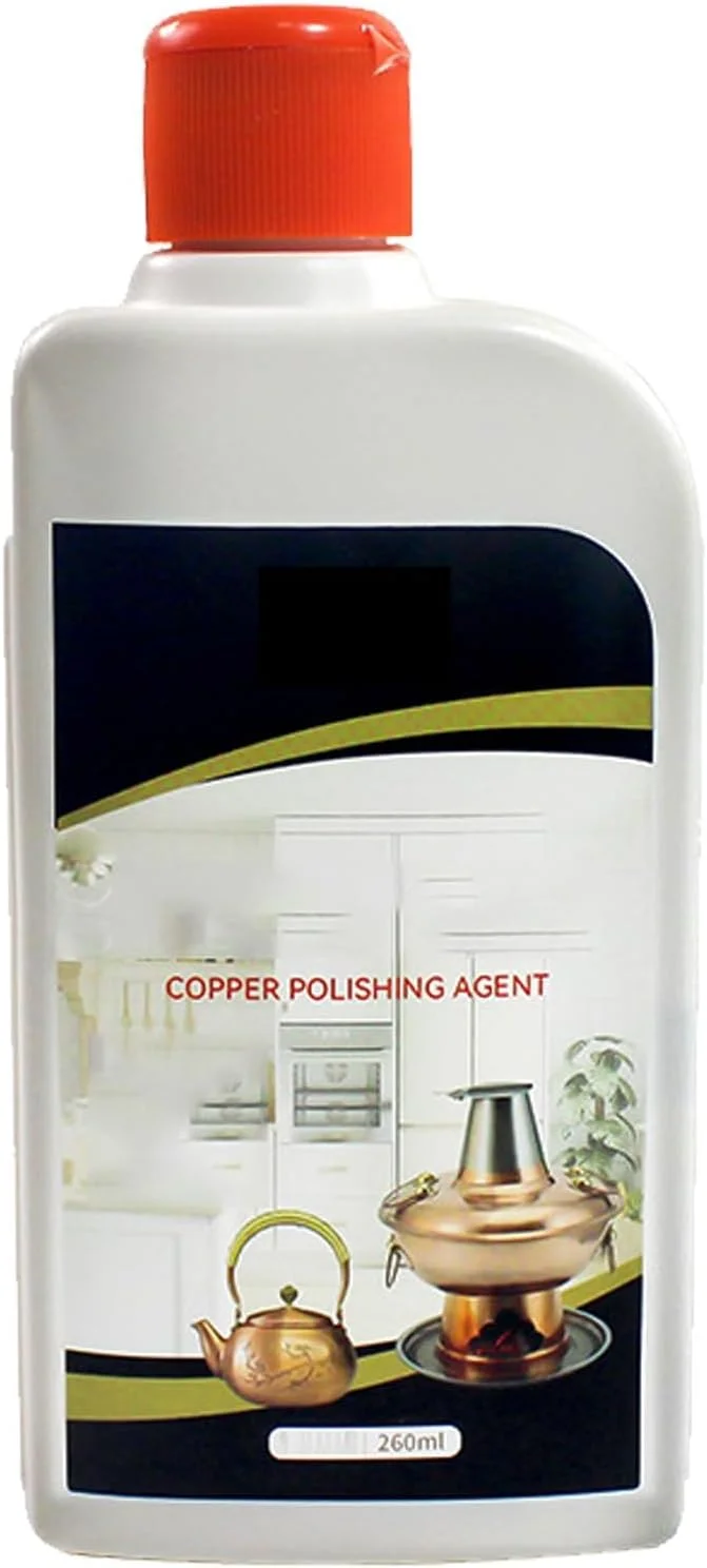 تمیز کننده برنج، پولیش فلزات برای برنج، خمیر تمیز کننده مس، تمیز کننده و احیا کننده برنج، تمیز کننده و پولیش مس، مراقبت و محافظت ملایم ضد تیرگی، برای برنج، مس و استیل، 260 میلی لیتر