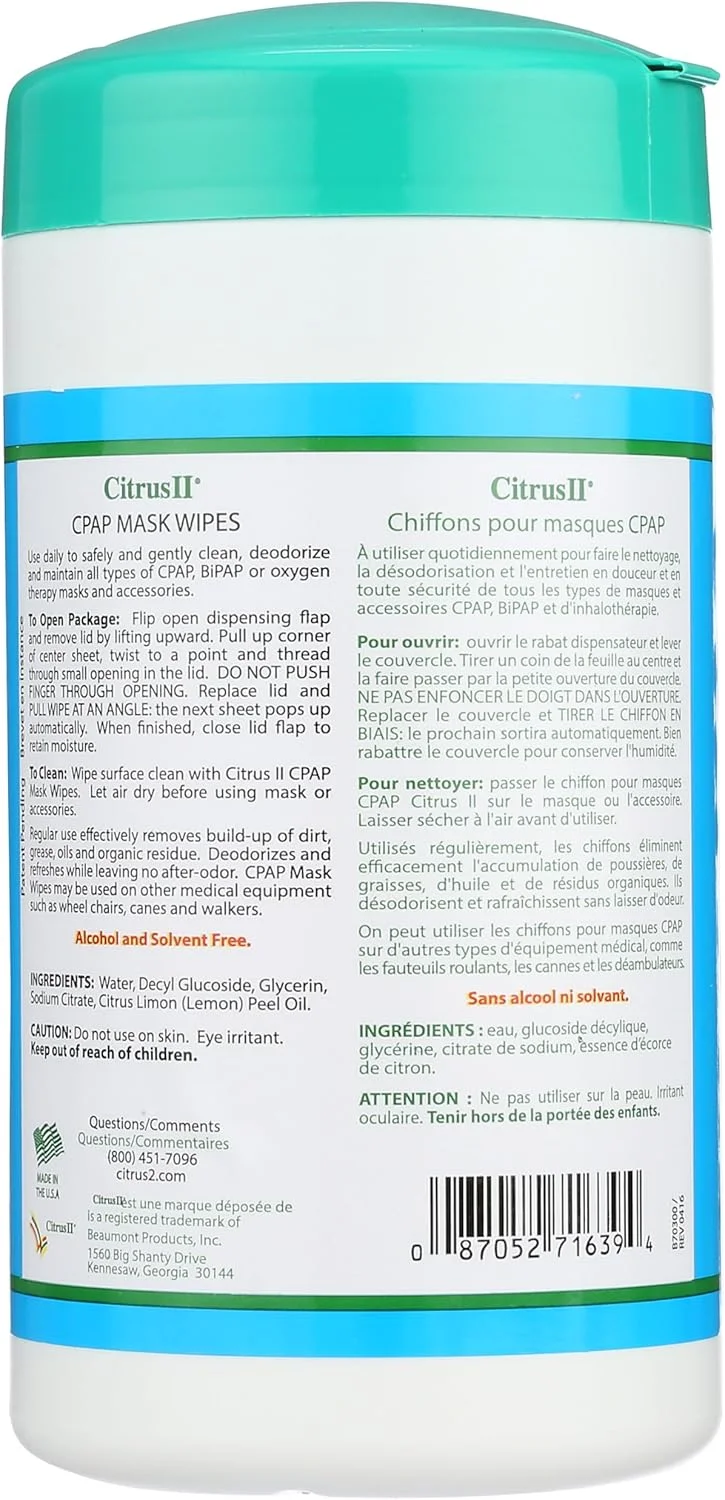 دستمال مرطوب پاک کننده ماسک سی پپ Citrus Magic - Ii، بسته 62 عددی