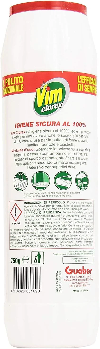 پودر سفید کننده و تمیز کننده کلاسیک ویم با سفید کننده، 750 گرم (بسته 2 عددی)