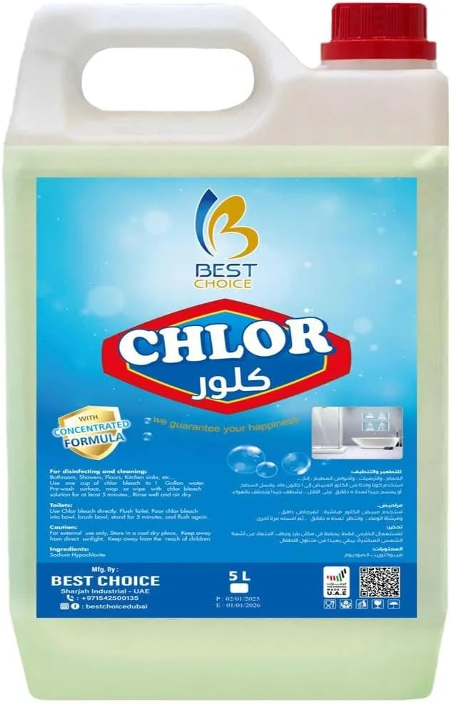 محلول ضدعفونی کننده و پاک کننده غلیظ کلر بست چویس، 5 لیتر