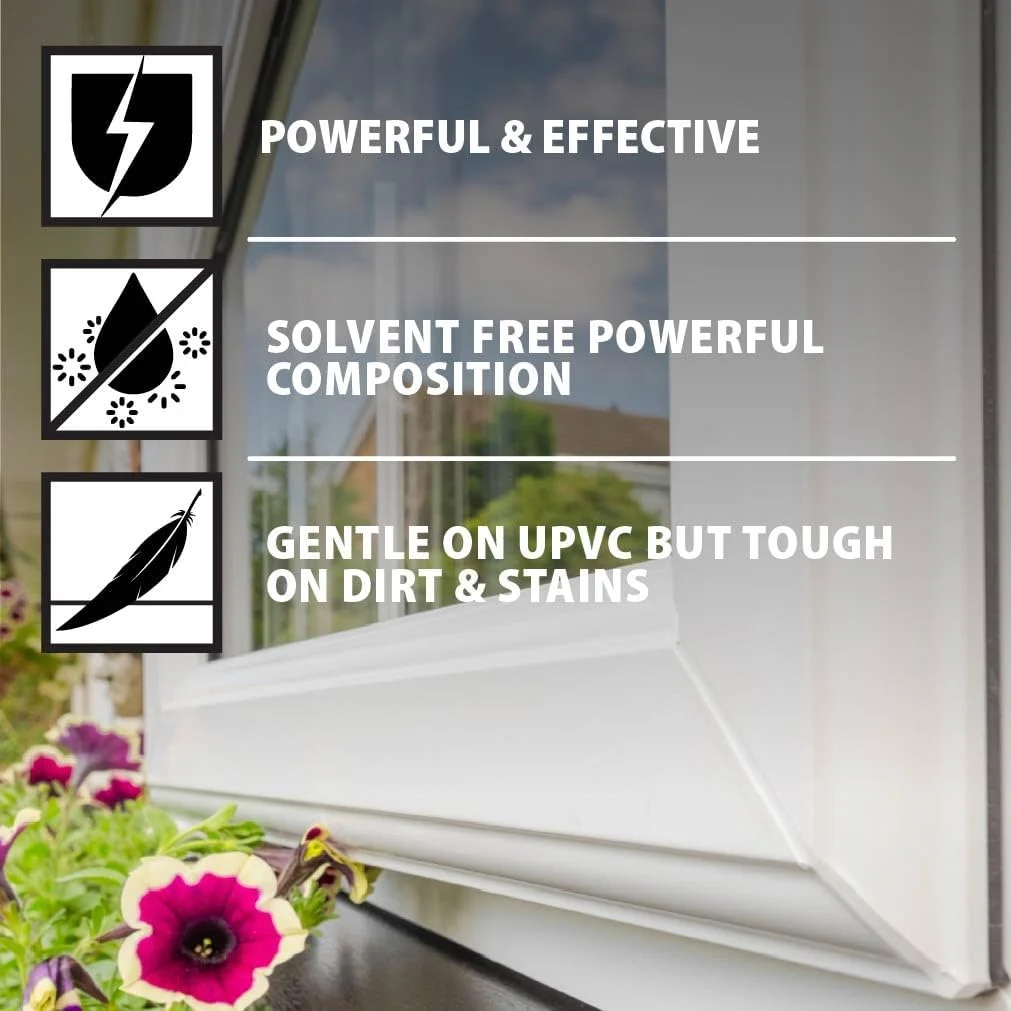 فروشگاه مواد شیمیایی - تمیز کننده UPVC برای پلاستیک سخت، درب ها، ناودان ها و قاب پنجره - 5 لیتر فروشگاه مواد شیمیایی - تمیز کننده UPVC برای پلاستیک سخت، درب ها، ناودان ها و قاب پنجره - 5 لیتر