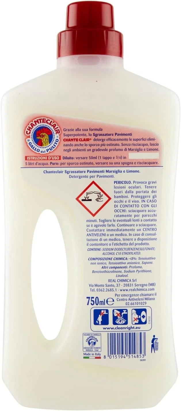 چربی زدای کف شوی سطوح بزرگ شانتکلیر، مارسی و لیمو - 750 میلی لیتر