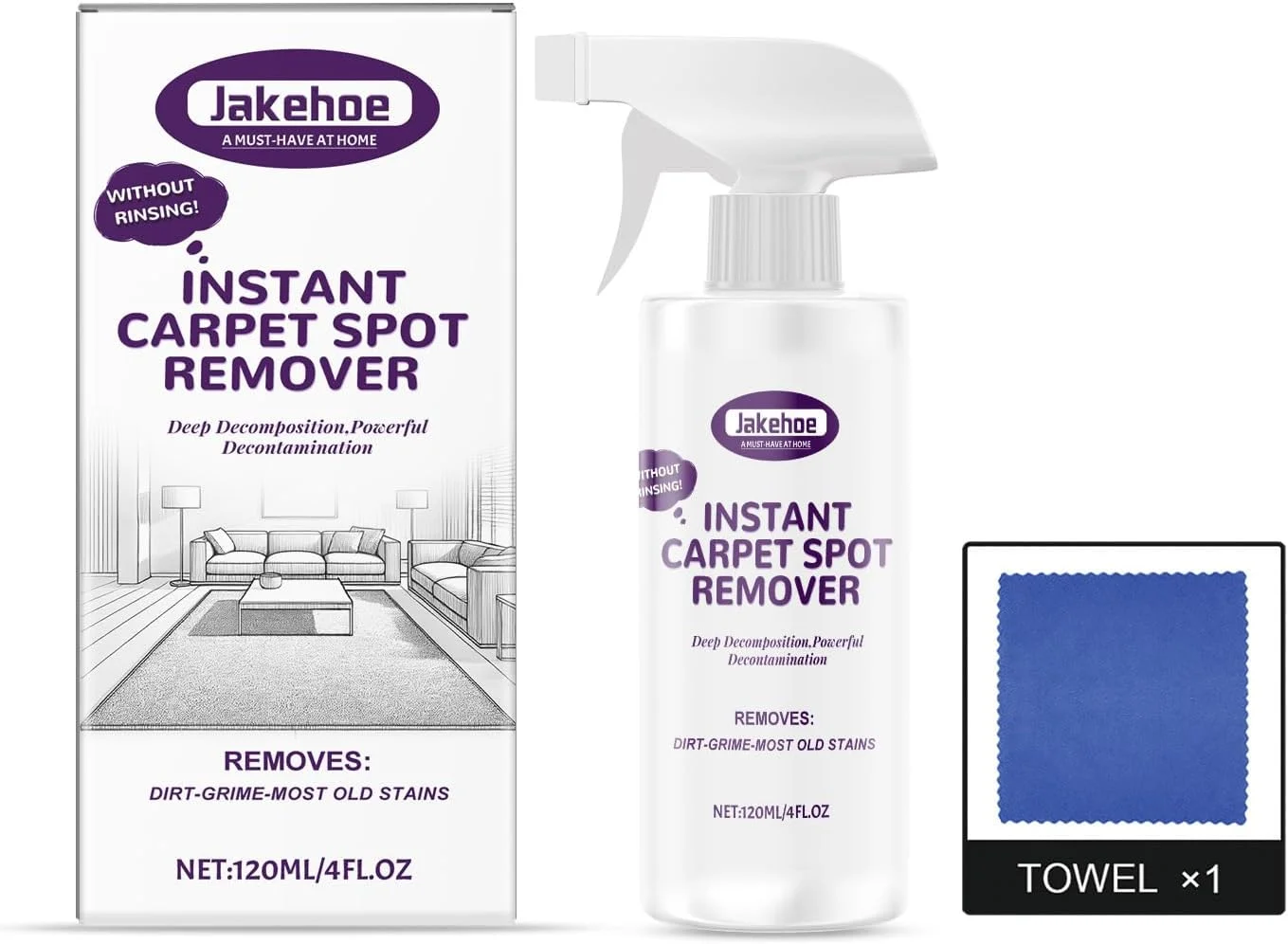 محلول تمیز کننده فرش و مبلمان - 120 میلی لیتر پاک کننده روزانه خانگی به همراه حوله اشانتیون، موثر بر لکه های روغن و کثیفی محلول تمیز کننده فرش و مبلمان - 120 میلی لیتر پاک کننده روزانه خانگی به همراه حوله اشانتیون، موثر بر لکه های روغن و کثیفی