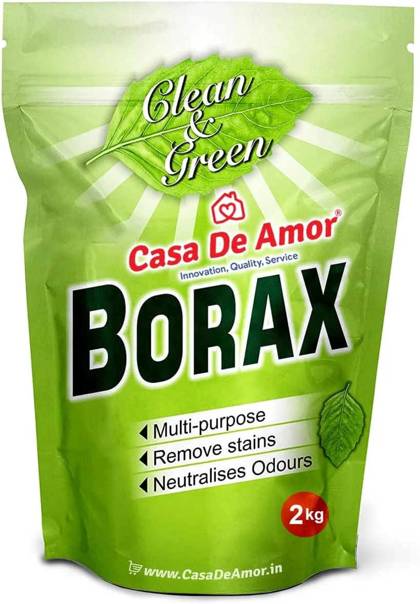 پودر بوراکس خالص کاسا دی آمور، 100% خالص برای سفید کردن، تمیز کردن و ساخت اسلایم - بسته 2 کیلوگرمی پودر بوراکس خالص کاسا دی آمور، 100% خالص برای سفید کردن، تمیز کردن و ساخت اسلایم - بسته 2 کیلوگرمی