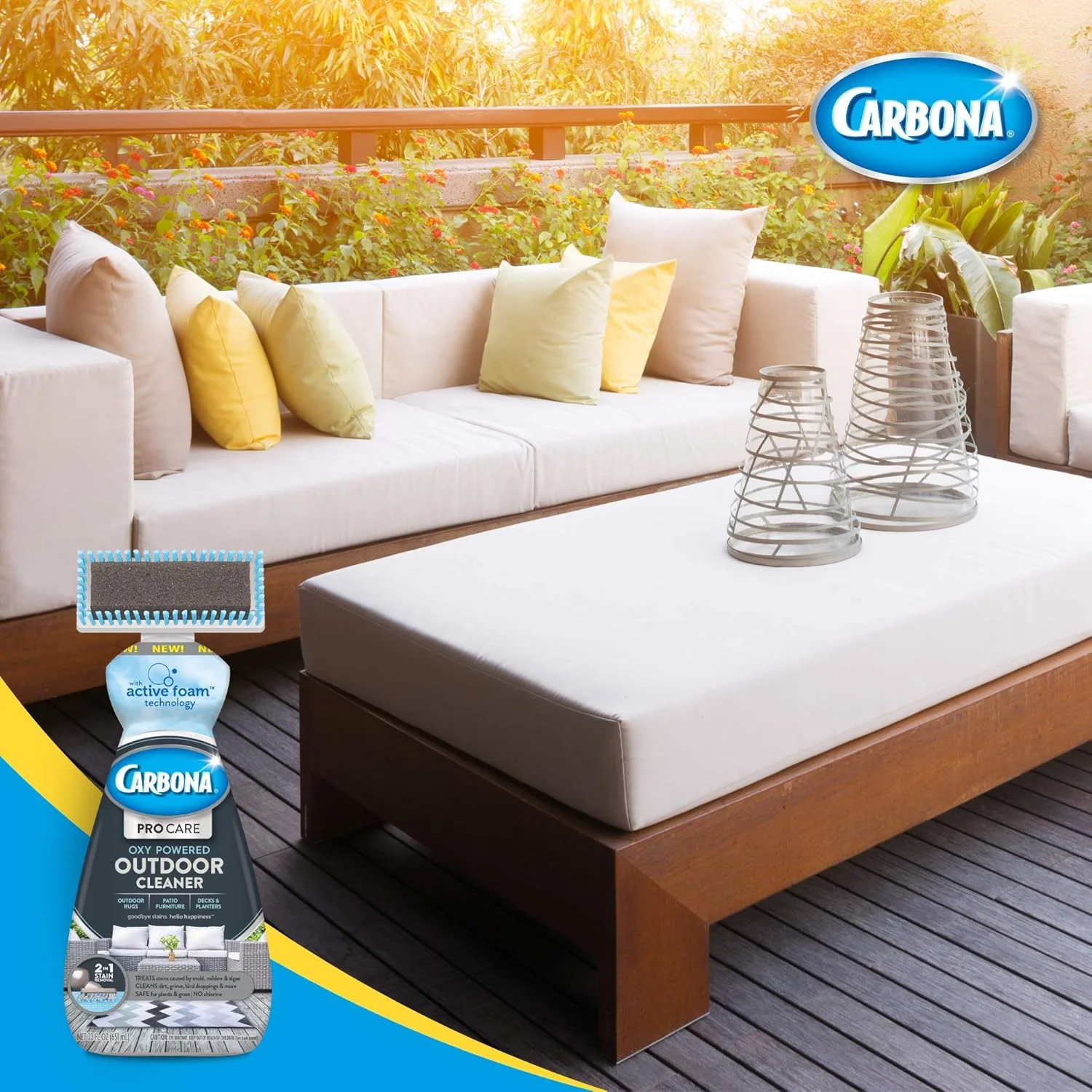 محلول پاک کننده سطوح بیرونی کربونا پرو کر با فناوری فوم فعال حاوی اکسیژن | 650 میلی لیتر محلول پاک کننده سطوح بیرونی کربونا پرو کر با فناوری فوم فعال حاوی اکسیژن | 650 میلی لیتر