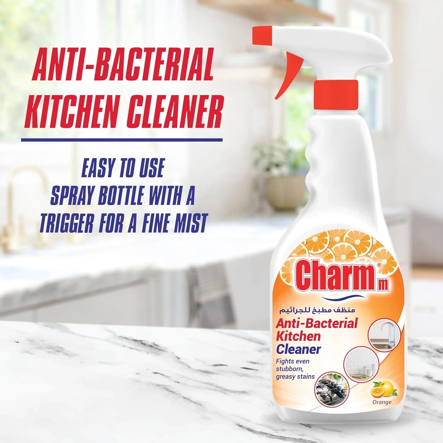 مایع تمیز کننده آشپزخانه آنتی باکتریال Charmm حجم 650 میلی لیتر مایع تمیز کننده آشپزخانه آنتی باکتریال Charmm حجم 650 میلی لیتر
