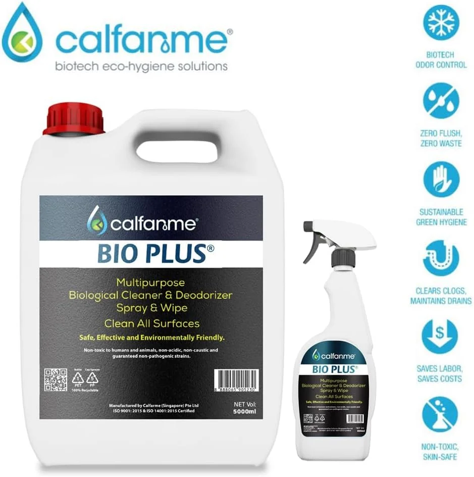 محلول ضدعفونی کننده چند منظوره سطوح و کف و خوشبو کننده کالفارم بایو پلاس | نسبت اختلاط 1:20 | 5 لیتر + 800 میلی لیتر | غیر اسیدی، غیر سوزاننده، محلول بهداشتی ضدعفونی کننده | ساخت سنگاپور محلول ضدعفونی کننده چند منظوره سطوح و کف و خوشبو کننده کالفارم بایو پلاس | نسبت اختلاط 1:20 | 5 لیتر + 800 میلی لیتر | غیر اسیدی، غیر سوزاننده، محلول بهداشتی ضدعفونی کننده | ساخت سنگاپور