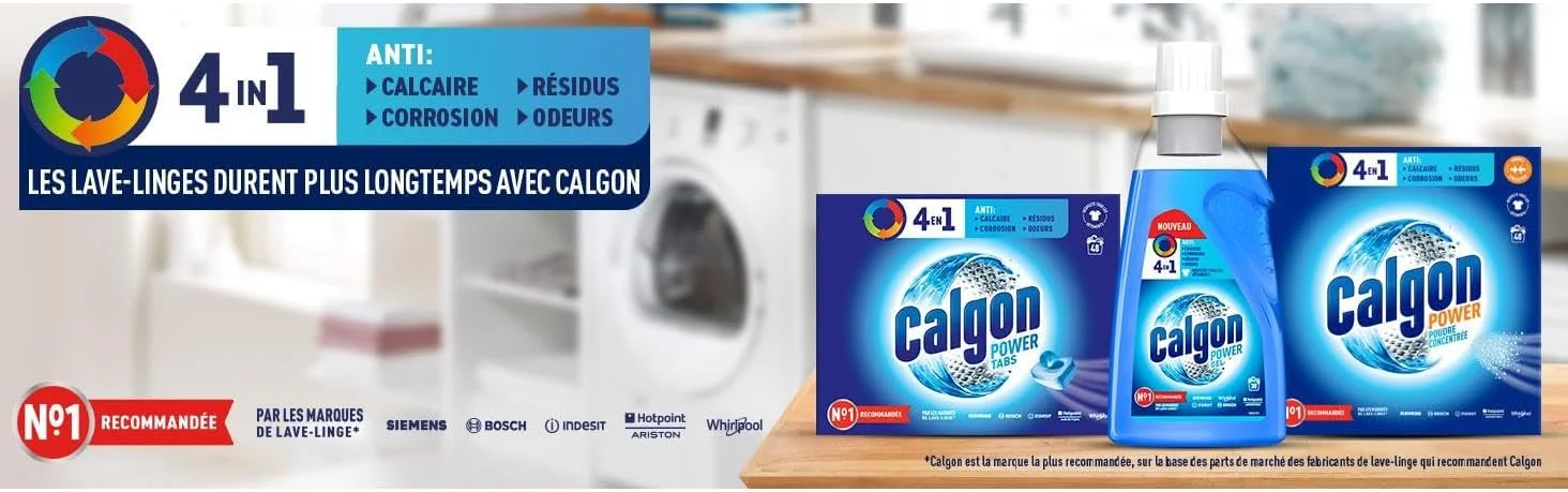 ژل محافظ ماشین لباسشویی کالگون 4 در 1، 750 میلی لیتر، با فرمول ضد آلودگی و جلوگیری از بوی نامطبوع (دو عدد)