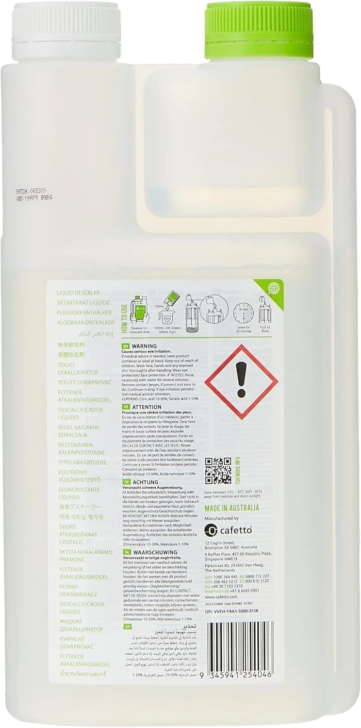 مایع رسوب زدای ارگانیک کافتو 1 لیتری مایع رسوب زدای ارگانیک کافتو 1 لیتری