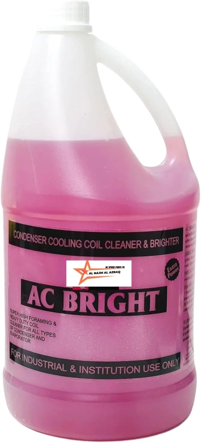 مایع تمیز کننده کویل A/C برایت برای واحدهای تهویه مطبوع، درجه حرفه ای سنگین، 4 لیتر مایع تمیز کننده کویل A/C برایت برای واحدهای تهویه مطبوع، درجه حرفه ای سنگین، 4 لیتر