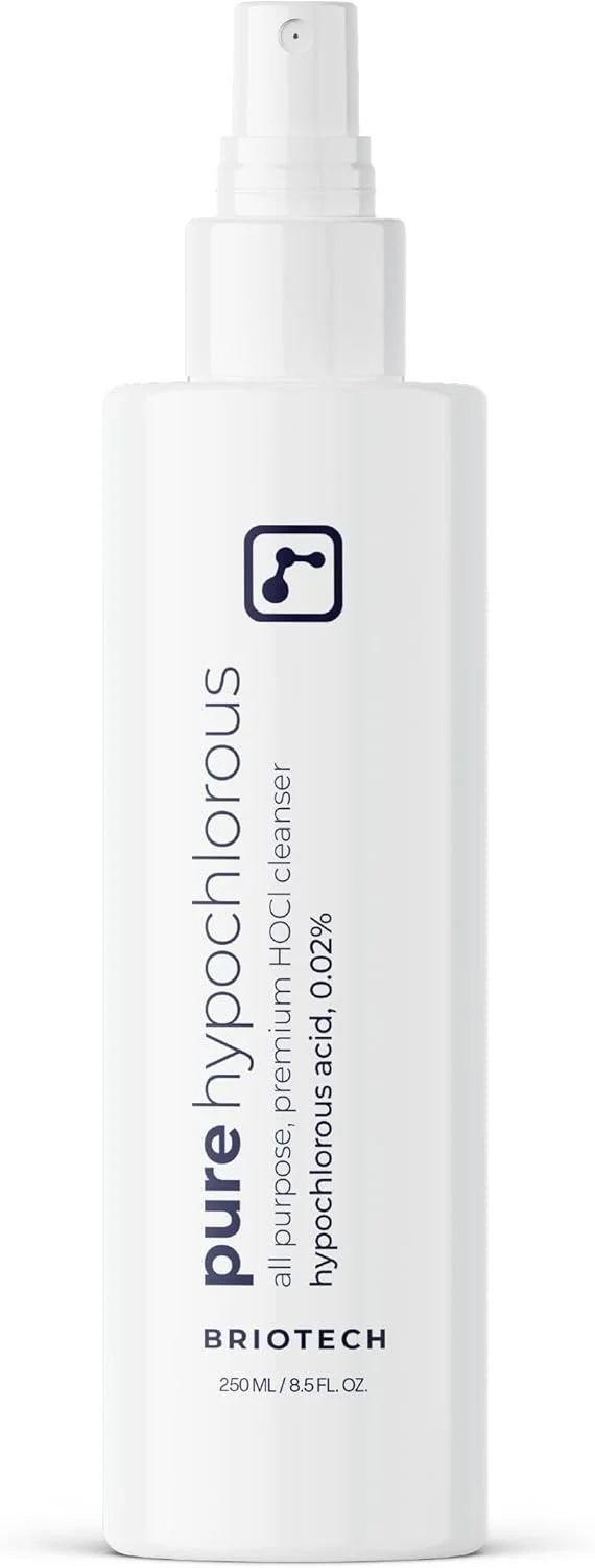 محلول هیپوکلروس اسید خالص بریوتک، یک محلول چند منظوره کاملا طبیعی HOCl برای تمیز کردن سطوح و پاکسازی پوست (ایمن برای خانواده ها و حیوانات خانگی)