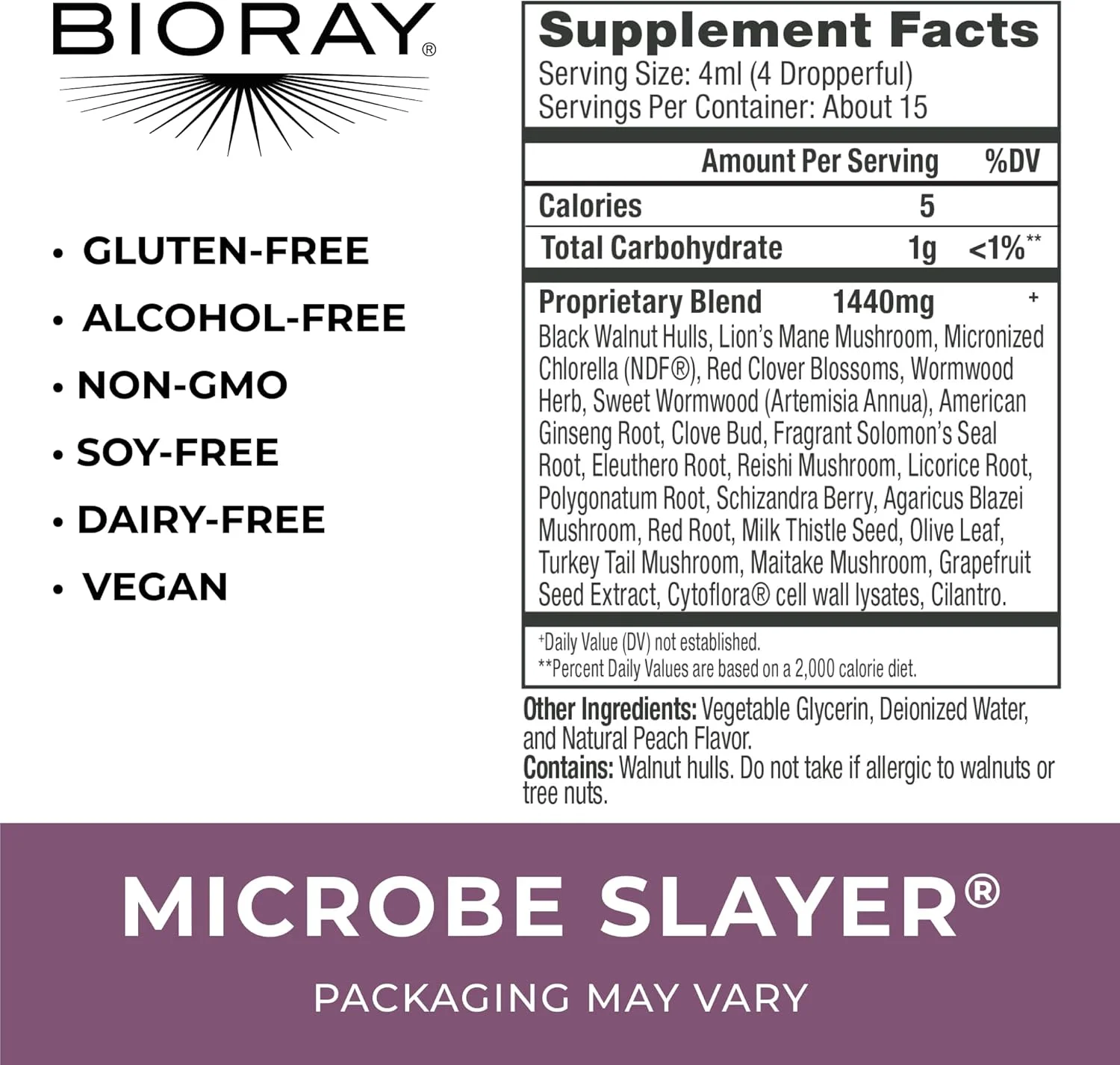 Bioray Inc, Microbe Slayer، سم زدایی میکروارگانیسم ها، بدون الکل، 2 fl oz (60 ml) Bioray Inc, Microbe Slayer، سم زدایی میکروارگانیسم ها، بدون الکل، 2 fl oz (60 ml)