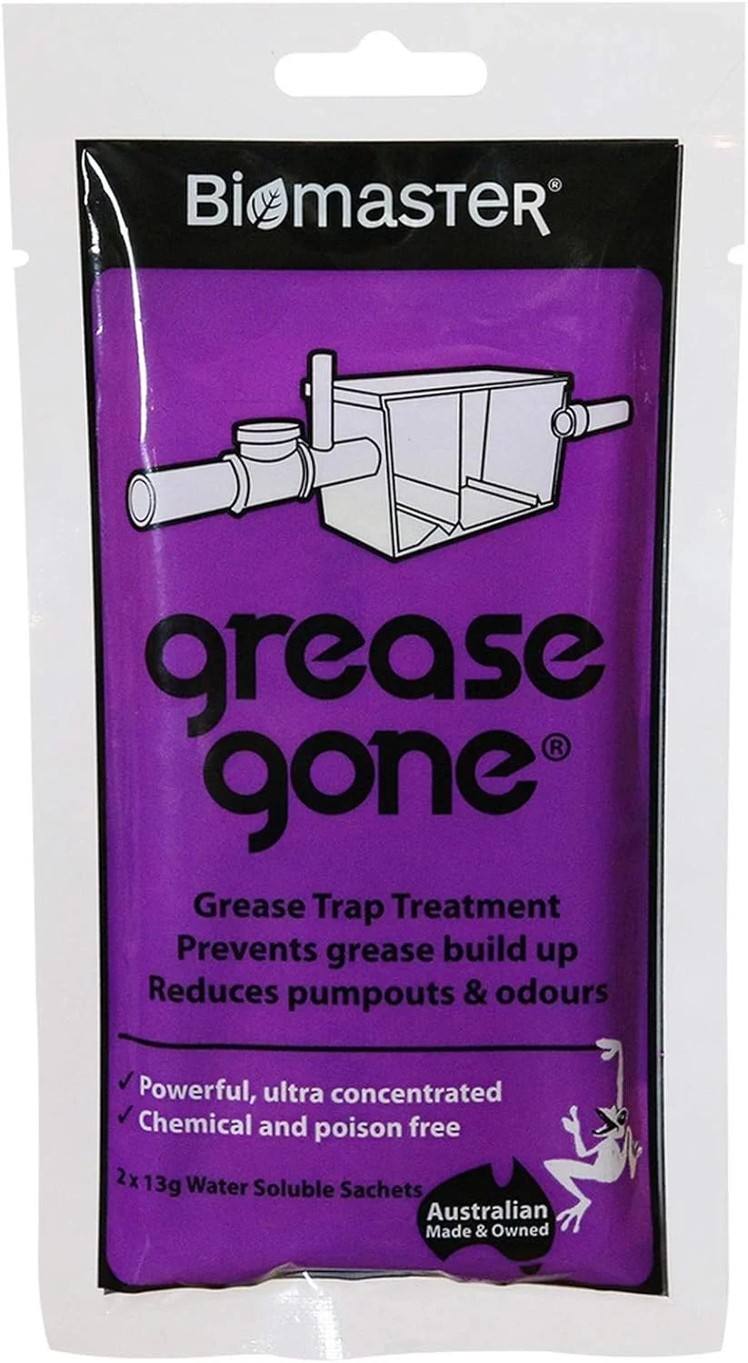 محلول پاک کننده چربی تله چربی Biomaster Grease Gone، چربی، روغن و گریس را به آب تبدیل می کند، بوها و تخلیه های پمپ را کاهش می دهد (2 ساشه محلول) محلول پاک کننده چربی تله چربی Biomaster Grease Gone، چربی، روغن و گریس را به آب تبدیل می کند، بوها و تخلیه های پمپ را کاهش می دهد (2 ساشه محلول)