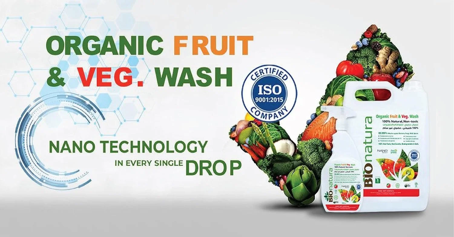 مایع شستشوی میوه و سبزیجات ارگانیک BioNatura | پاک کننده طبیعی محصولات | از بین برنده آفت کش ها، موم ها و آلودگی ها | ایمن برای مواد غذایی، گیاهی، غیر سمی | بدون مواد شیمیایی، بدون باقیمانده | ایمن برای تمام محصولات تازه مایع شستشوی میوه و سبزیجات ارگانیک BioNatura | پاک کننده طبیعی محصولات | از بین برنده آفت کش ها، موم ها و آلودگی ها | ایمن برای مواد غذایی، گیاهی، غیر سمی | بدون مواد شیمیایی، بدون باقیمانده | ایمن برای تمام محصولات تازه
