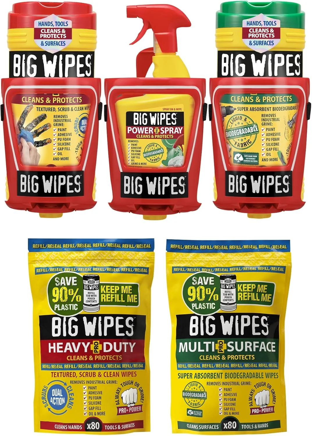 اسپری قدرت پاک کننده Big Wipes x8، 1 لیتری، اسپری تمیز کننده تخصصی سریع الاثر برای سطوح، ابزار و دست ها. زیست تخریب پذیر، ایده آل برای سطوح بزرگتر، دارای 4 حلال قدرتمند زیستی، سازگار با پوست، با رایحه ای تازه اسپری قدرت پاک کننده Big Wipes x8، 1 لیتری، اسپری تمیز کننده تخصصی سریع الاثر برای سطوح، ابزار و دست ها. زیست تخریب پذیر، ایده آل برای سطوح بزرگتر، دارای 4 حلال قدرتمند زیستی، سازگار با پوست، با رایحه ای تازه
