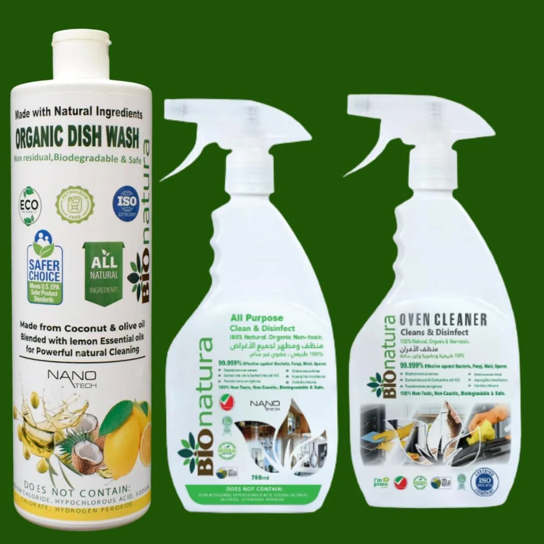 مجموعه 3 عددی شوینده ارگانیک ظروف، پاک کننده چند منظوره و پاک کننده فر BioNatura مجموعه 3 عددی شوینده ارگانیک ظروف، پاک کننده چند منظوره و پاک کننده فر BioNatura