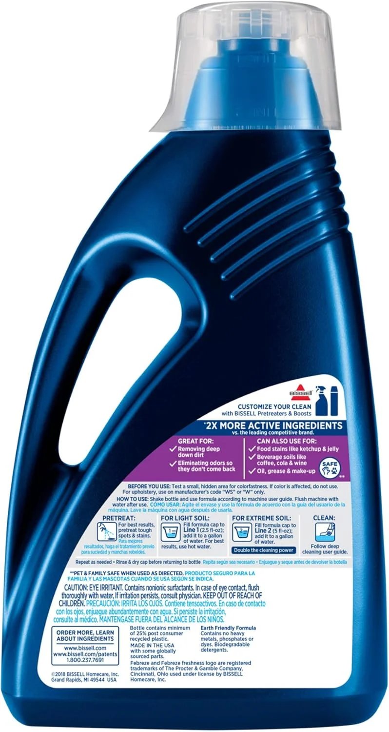 مایع تمیز کننده عمیق و طراوت بخش فرش و مبل بیسل مدل DeepClean + Refresh با رایحه Febreze Spring & Renewal، 1774 میلی لیتر (60 اونس) مایع تمیز کننده عمیق و طراوت بخش فرش و مبل بیسل مدل DeepClean + Refresh با رایحه Febreze Spring & Renewal، 1774 میلی لیتر (60 اونس)