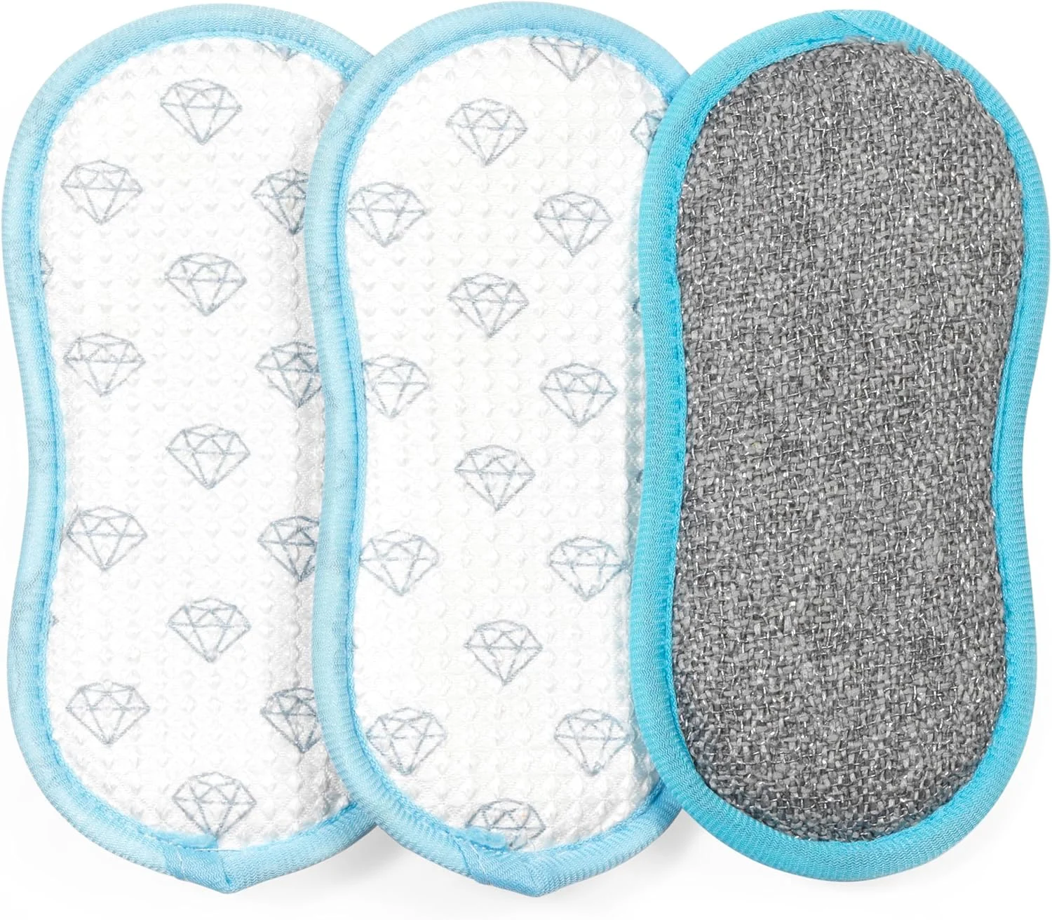 پدهای تمیز کننده آنتی باکتریال Beldray LA086372UFEU7 - بسته 3 عددی پدهای اسکراب کریستال کلین، درخشش بدون لکه، آنتی باکتریال برای تمیز و تازه نگه داشتن طولانی تر وسایل، از بین بردن لکه های سخت از قابلمه، تابه و لیوان