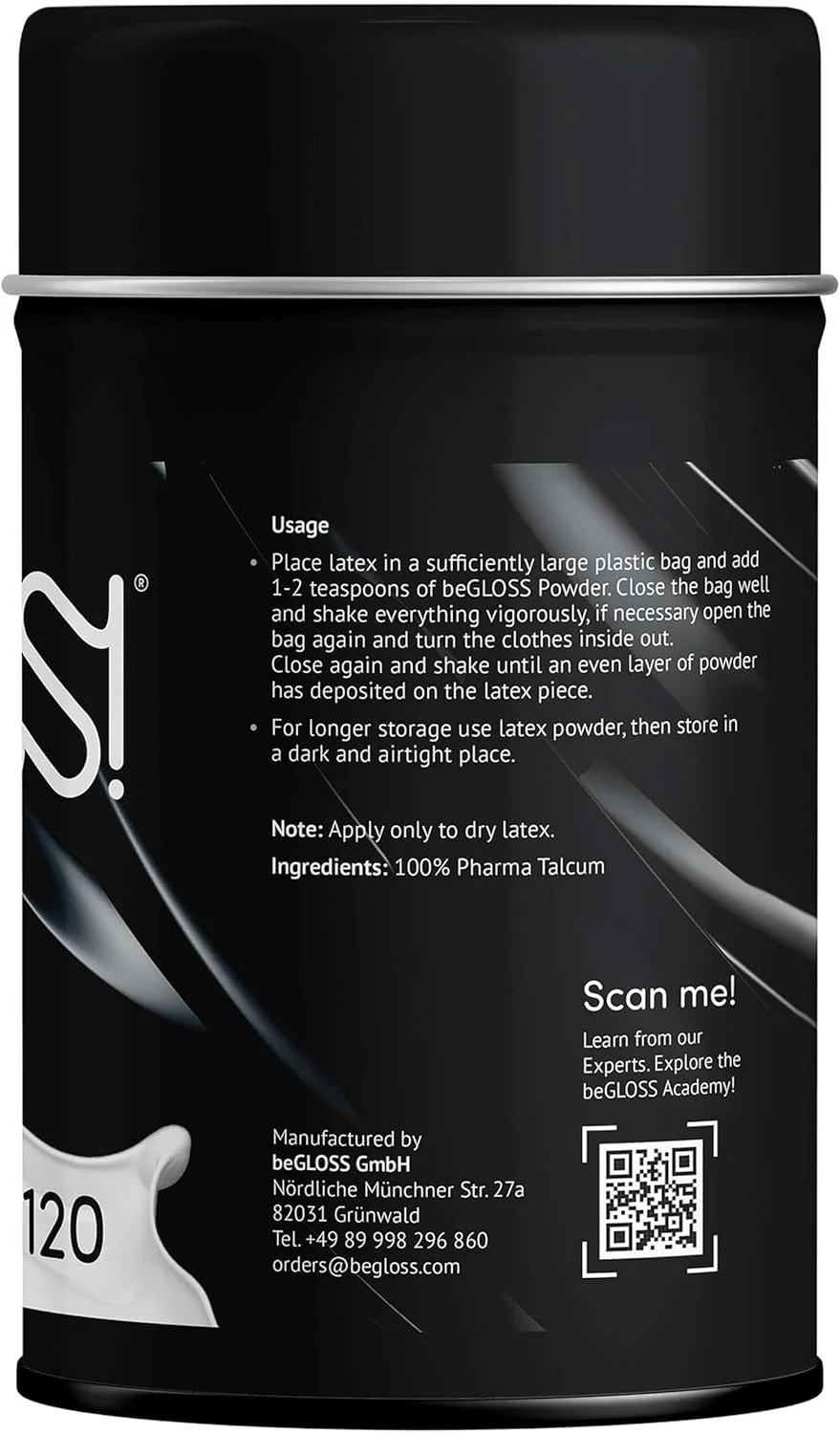پودر تالک زنانه beGloss، کمک به پوشیدن لباس های لاتکس، 0 گرم پودر تالک زنانه beGloss، کمک به پوشیدن لباس های لاتکس، 0 گرم